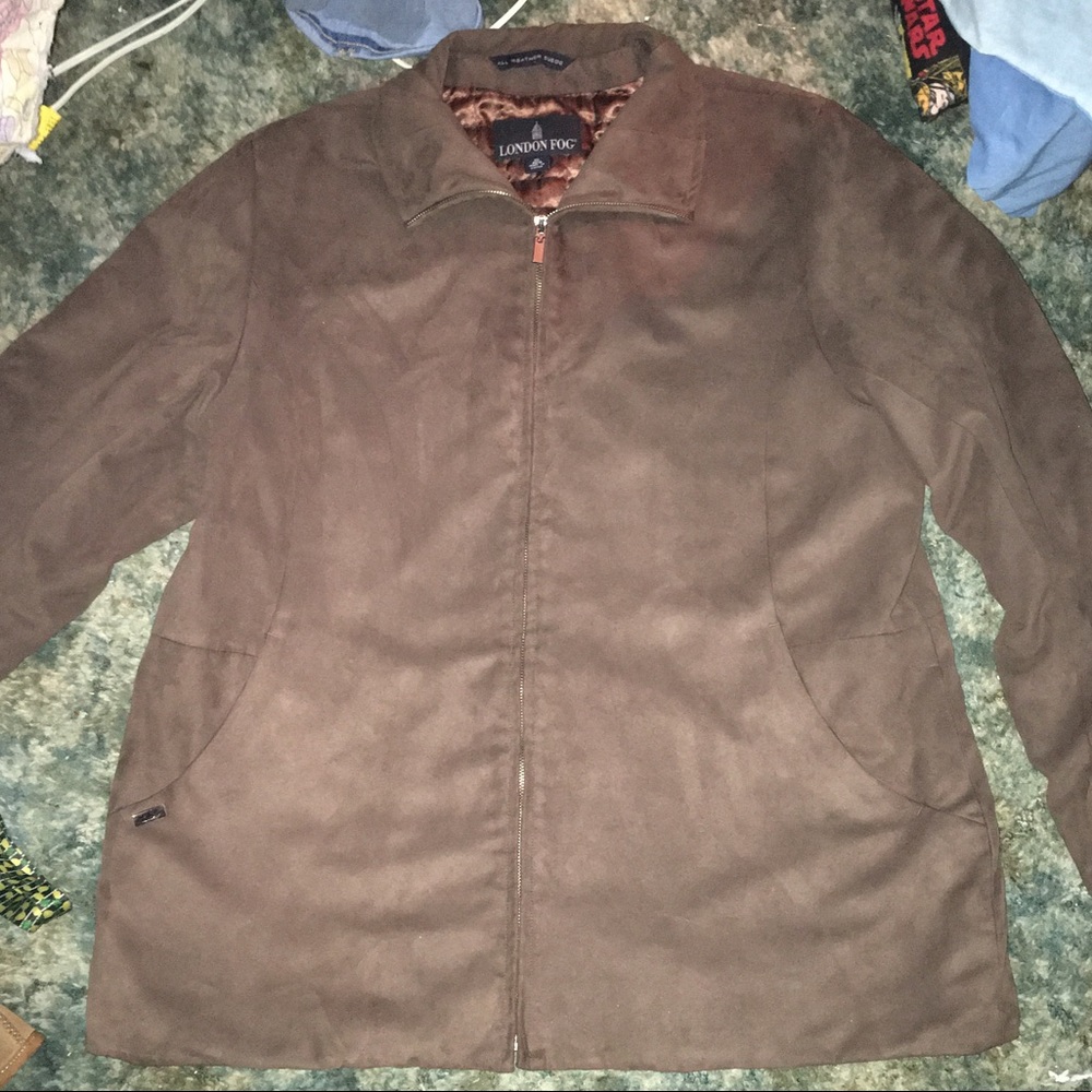All weather suede brown London fog coat